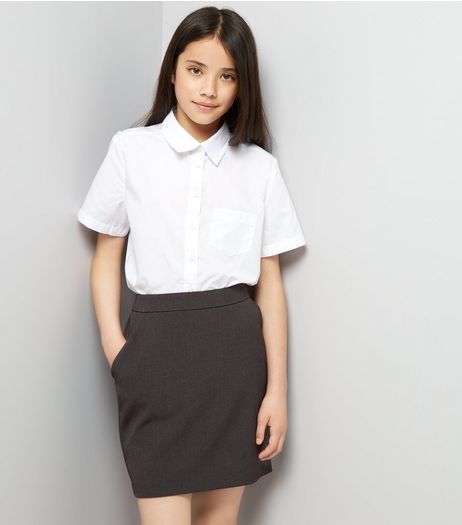 Teens Grey High Waist Skirt | New Look