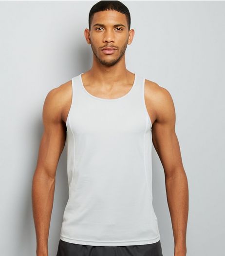 Grey Drop Arm Sports Vest | New Look