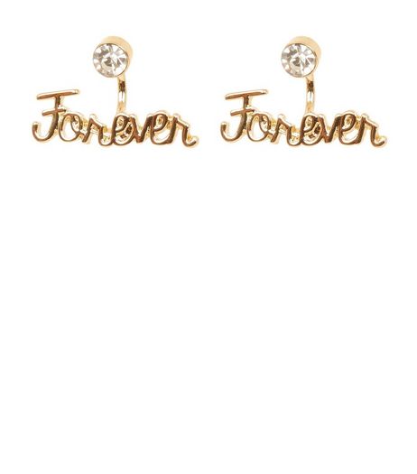 Gold Forever Crystal Ear Jacket | New Look
