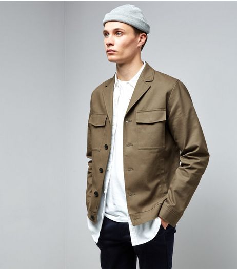Khaki Double Pocket Tailored Jacket | New Look