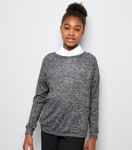 Teens Grey Long Sleeve Jumper | New Look