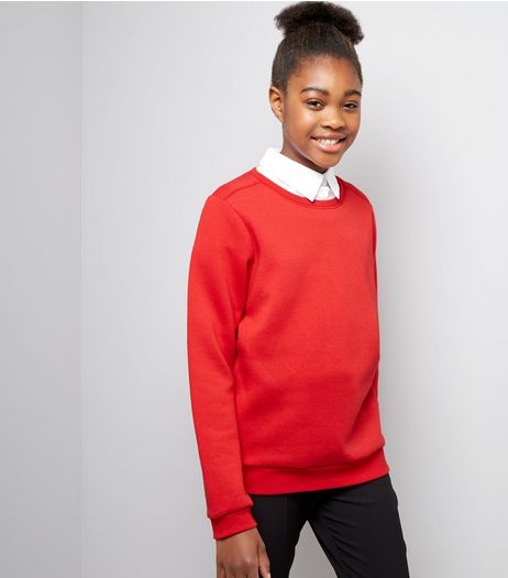 Teens Red Crew Neck Jumper | New Look