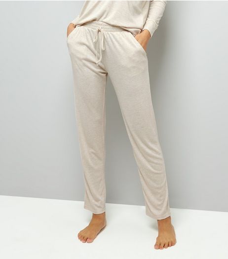 Cream Fine Knit Joggers | New Look