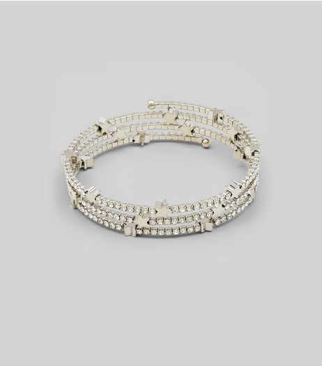 Silver Crystal Star Anklet | New Look