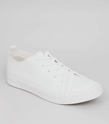 new look ladies white trainers