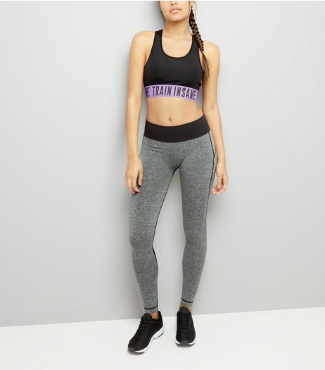 Grey Mesh Sports Leggings | New Look