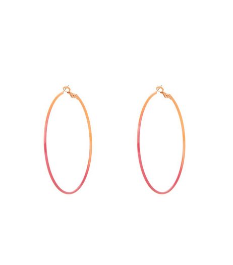 Pink Ombre Hoop Earrings | New Look