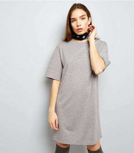 Grey Jersey Boyfriend T-Shirt Dress | New Look