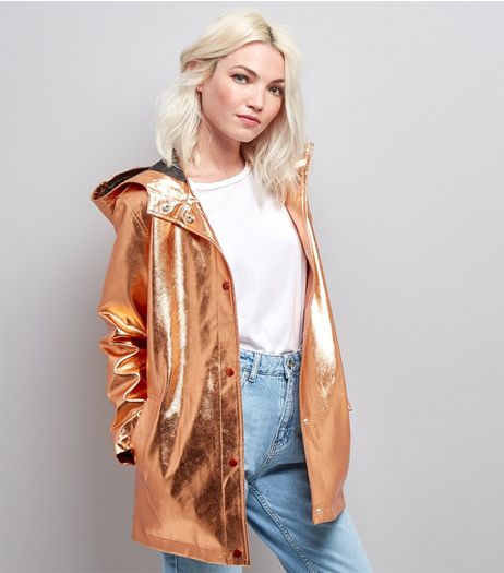 Petite Rose Gold Anorak | New Look