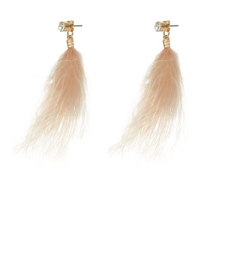 Pink Feather Earrings | New Look