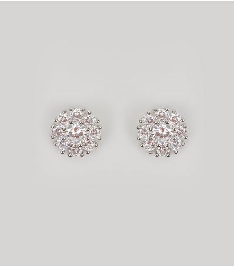 Silver Cubic Zirconia Stud Earrings | New Look