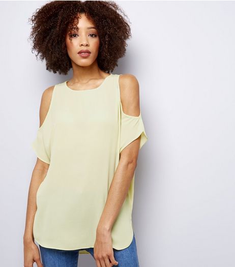 Yellow Cold Shoulder Top | New Look