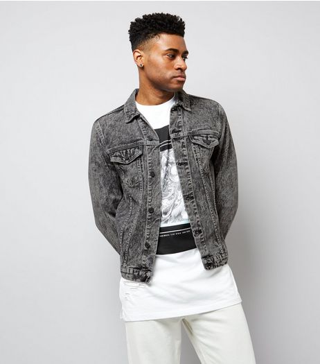 Grey Acid Wash Denim Jacket | New Look