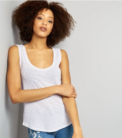 White Stripe Vest | New Look