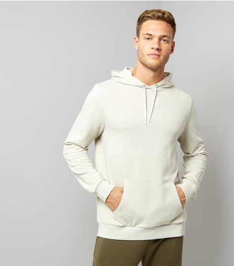 Pale Grey Pocket Front Hoodie | New Look