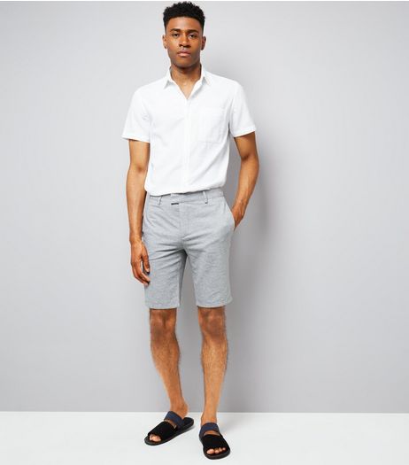 Grey Slim Leg Cotton Tailored Shorts | New Look