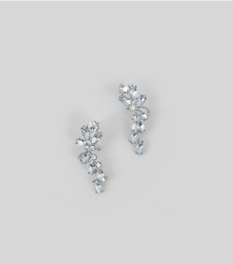 Silver Crystal Earcuffs | New Look