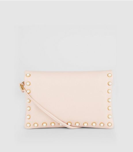 Pink Pearl Stud Cross Body Bag | New Look