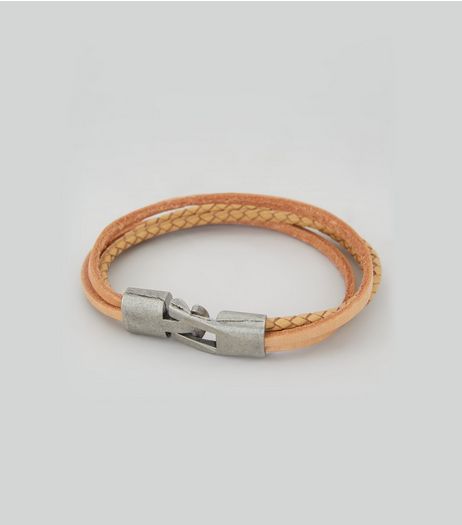 Tan Leather Strap Bracelet | New Look