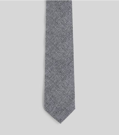 Grey Chambray Tie | New Look