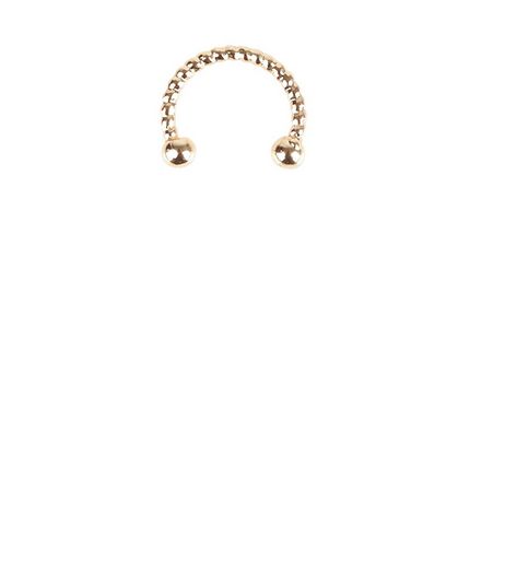 2 Pack Gold Twisted Lip Rings | New Look