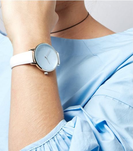 White Colour Pop Dial Watch | New Look