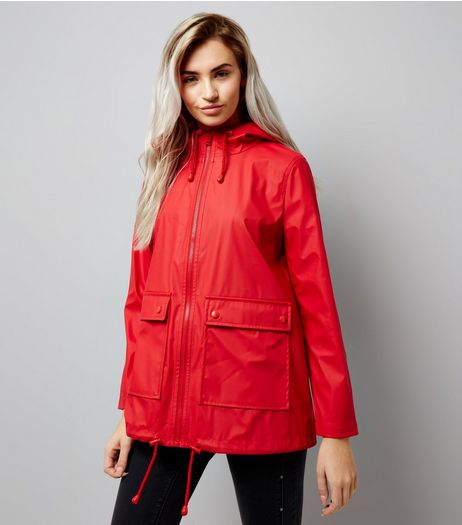Petite Red Matte Anorak | New Look