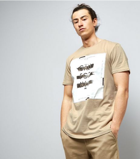 Stone California Box Print T-Shirt | New Look