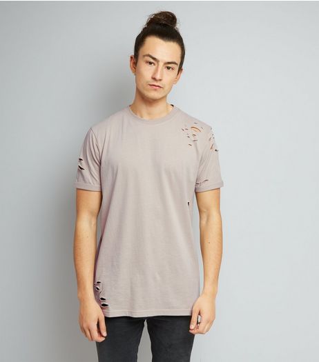 Stone Ripped T-Shirt | New Look