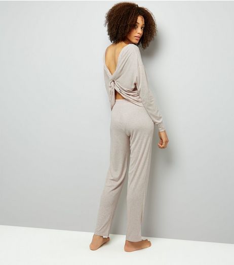 Cream Twist Back Pyjama Sweater | New Look