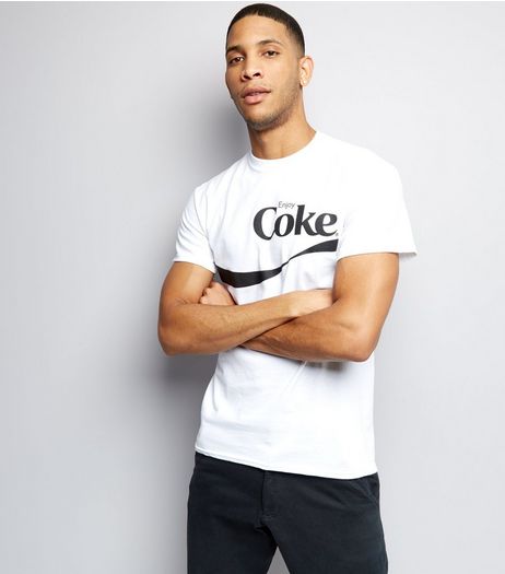 White Enjoy Coke Print Short Sleeve T-Shirt | New Look