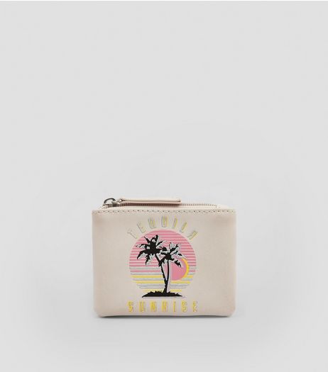 Nude Pink Tequila Sunrise Embroidered Purse | New Look