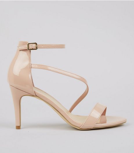 Pink Patent Strappy Heeled Sandals | New Look