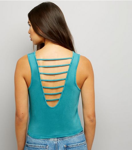 Blue Strappy Back Vest | New Look