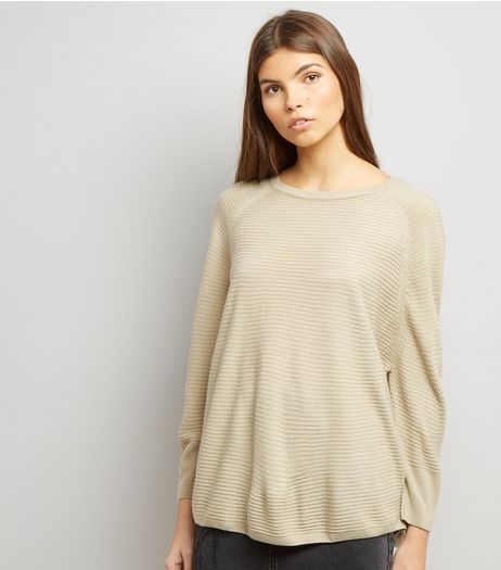 JDY Stone Ribbed Jumper | New Look