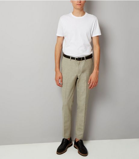 Stone Warm Handle Skinny Fit Trousers | New Look