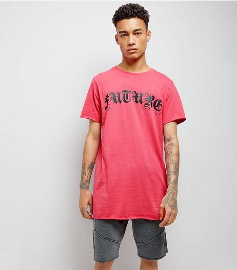 Pink Future Print T-Shirt | New Look