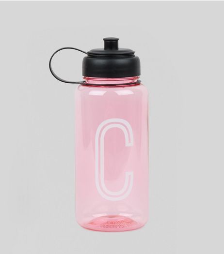 Pink Initial C Water Bottle | New Look