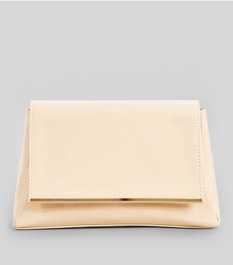 Nude Pink Patent Shoulder Bag | New Look