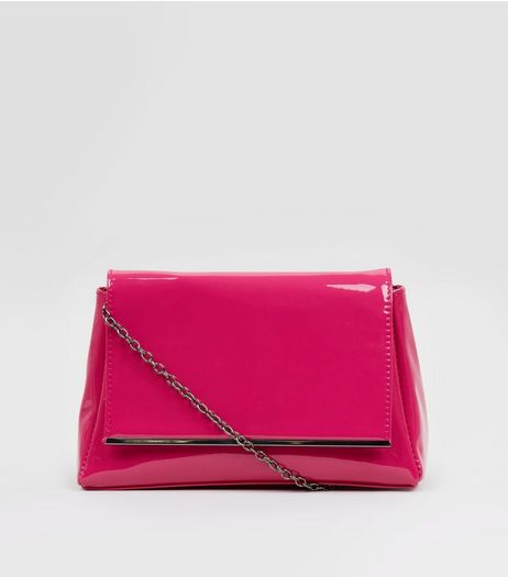 Pink Patent Shoulder Bag | New Look