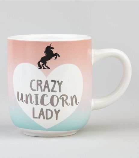 White Crazy Unicorn Lady Mug | New Look