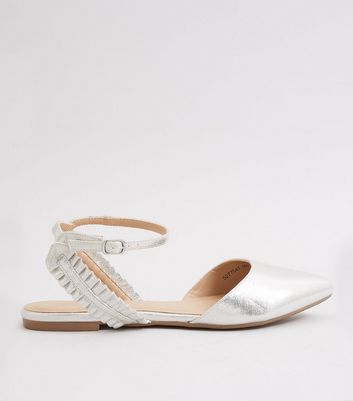 metallic ballet pumps