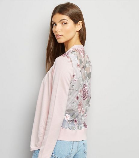 Pink Floral Embroidered Cardigan | New Look
