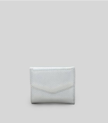 Silver Metallic Small Fold Over Purse | New Look