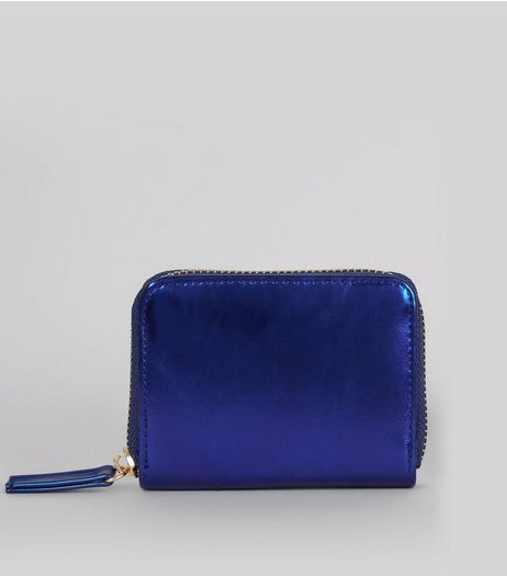 Blue Metallic Cardholder | New Look