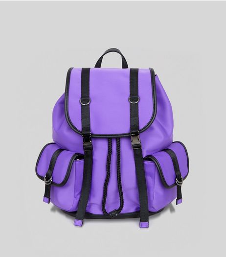 Purple Scuba Contrast Trim Backpack | New Look