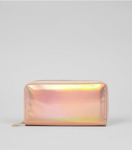 Rose Gold Holographic Purse | New Look
