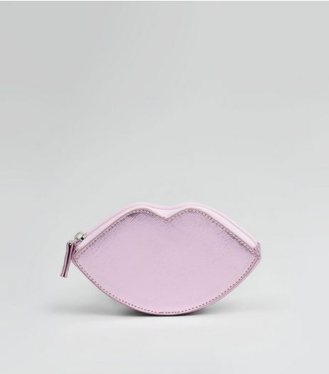 Pink Metallic Lips Coin Purse | New Look