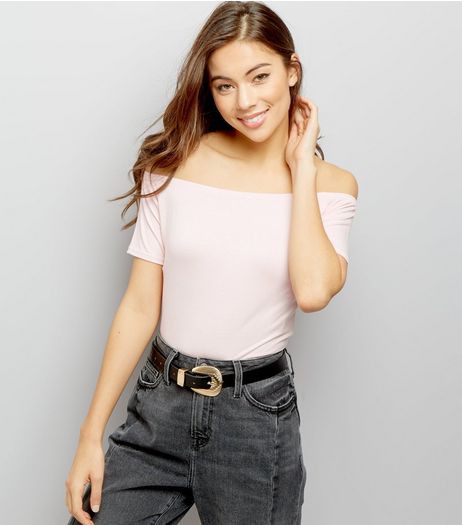 Pink Vanilla Shell Pink Short Sleeve Bodysuit | New Look