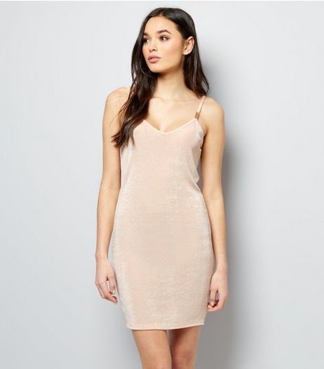 Pink Vanilla Shell Pink Iridescent Bar Back Slip Dress | New Look